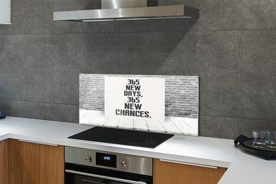 Painel de vidro Inscrição em tijolo