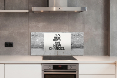 Painel de vidro Inscrição em tijolo