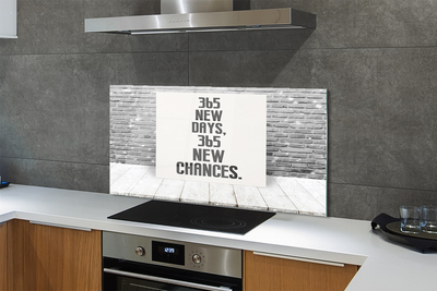 Painel de vidro Inscrição em tijolo