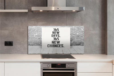 Painel de vidro Inscrição em tijolo