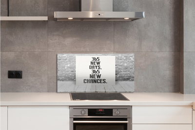 Painel de vidro Inscrição em tijolo