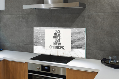 Painel de vidro Inscrição em tijolo