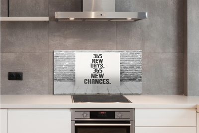 Painel de vidro Inscrição em tijolo