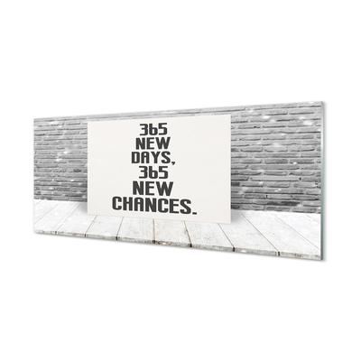 Painel de vidro Inscrição em tijolo