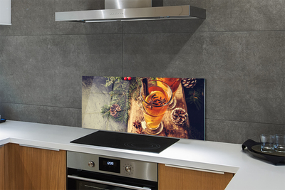 Painel de vidro Chá de inverno de cravo