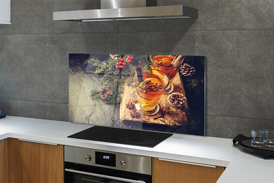 Painel de vidro Chá de inverno de cravo