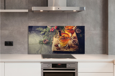 Painel de vidro Chá de inverno de cravo