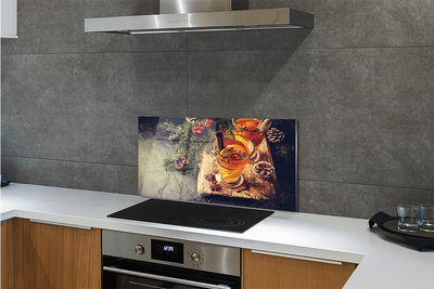 Painel de vidro Chá de inverno de cravo