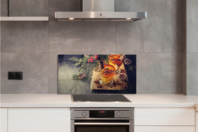 Painel de vidro Chá de inverno de cravo