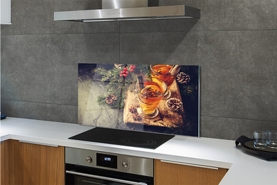 Painel de vidro Chá de inverno de cravo