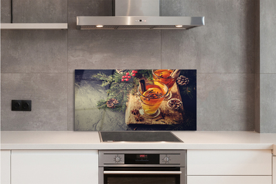 Painel de vidro Chá de inverno de cravo