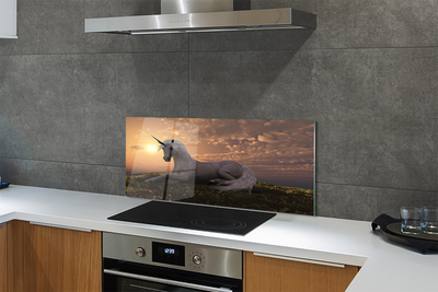 Painel de vidro Pôr do sol na Montanha Unicórnio