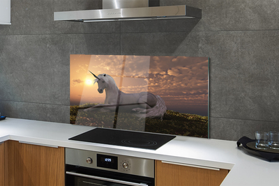 Painel de vidro Pôr do sol na Montanha Unicórnio