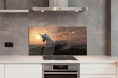 Painel de vidro Pôr do sol na Montanha Unicórnio