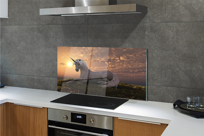 Painel de vidro Pôr do sol na Montanha Unicórnio