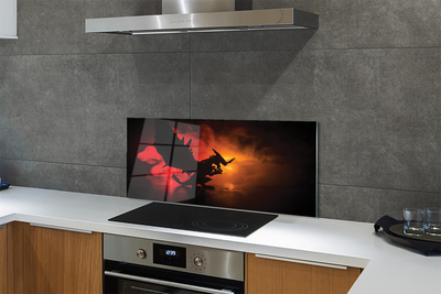 Painel de vidro Dragão da Nuvem Negra