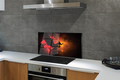 Painel de vidro Dragão da Nuvem Negra