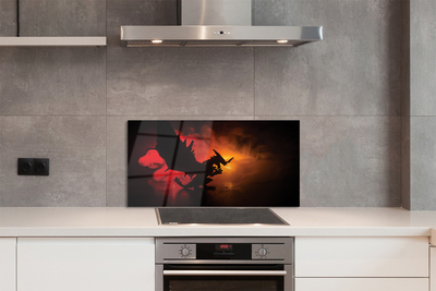 Painel de vidro Dragão da Nuvem Negra