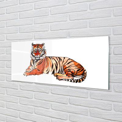 Painel de vidro Tigre Pintado