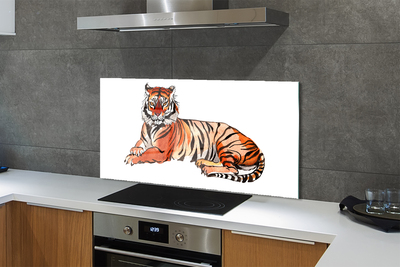 Painel de vidro Tigre Pintado