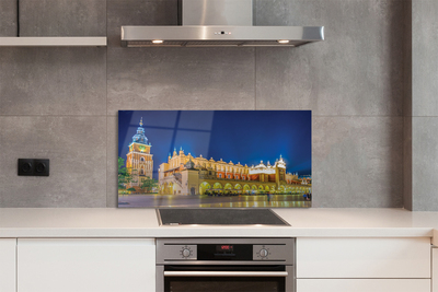 Painel de vidro Salão de Tecidos de Cracóvia à noite