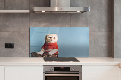 Painel de vidro Gato sentado