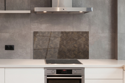 Painel de vidro hexágonos de madeira