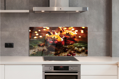 Painel de vidro Chá de inverno com canela