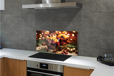 Painel de vidro Chá de inverno com canela