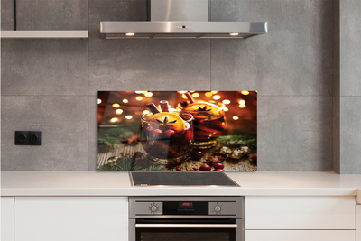 Painel de vidro Chá de inverno com canela