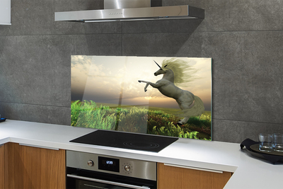 Painel de vidro Campo de unicórnios