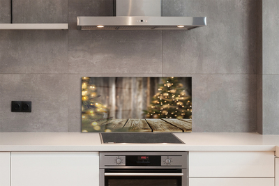 Painel de vidro Placas e luzes para árvores de Natal