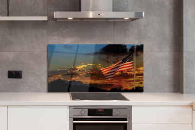 Painel de vidro Bandeira dos Estados Unidos