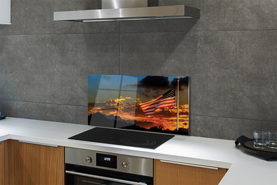 Painel de vidro Bandeira dos Estados Unidos