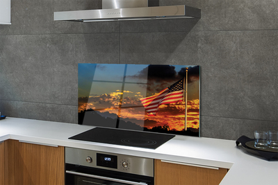 Painel de vidro Bandeira dos Estados Unidos