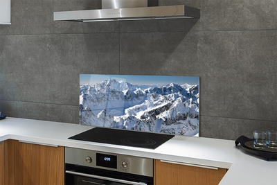 Painel de vidro Montanhas neve de inverno