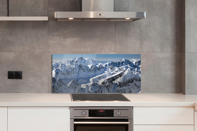 Painel de vidro Montanhas neve de inverno