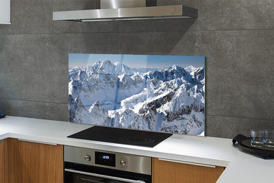 Painel de vidro Montanhas neve de inverno