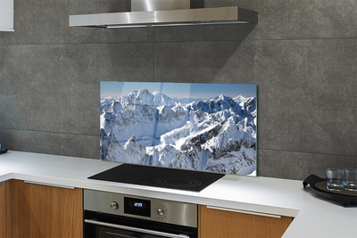 Painel de vidro Montanhas neve de inverno