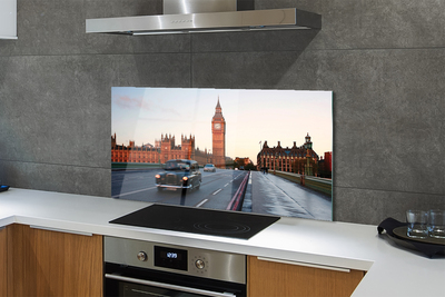 Painel de vidro Cidade, céu, rua, carros