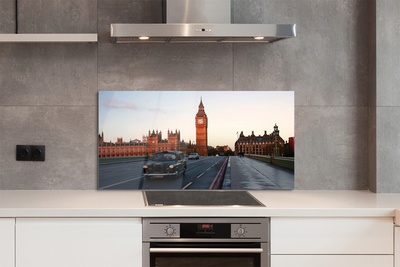 Painel de vidro Cidade, céu, rua, carros