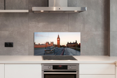 Painel de vidro Cidade, céu, rua, carros