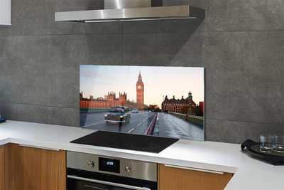 Painel de vidro Cidade, céu, rua, carros