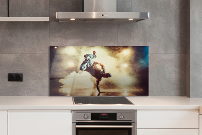 Painel de vidro Homem fuma dança