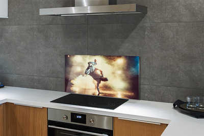 Painel de vidro Homem fuma dança