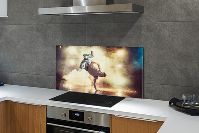 Painel de vidro Homem fuma dança