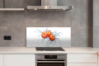 Painel de vidro Tomates na água