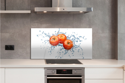 Painel de vidro Tomates na água