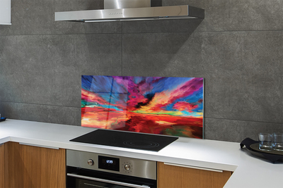 Painel de vidro Fractais coloridos