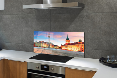 Painel de vidro Nascer do sol em Varsóvia, Cidade Velha